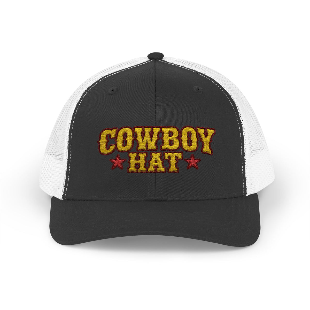 Cowboy Hat Snapback Trucker Cap – Western Rodeo Mesh Back Hat