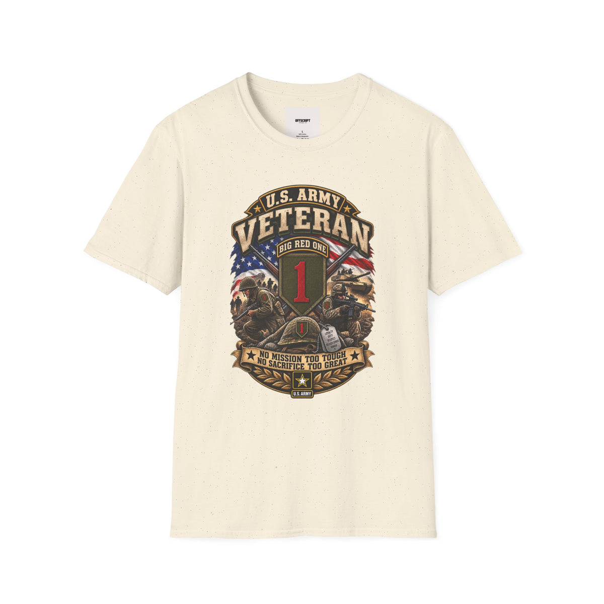 U.S. Army Veteran T-Shirt — "Big Red One" 1st Infantry Division Military Tribute
