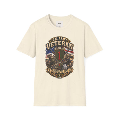 U.S. Army Veteran T-Shirt — "Big Red One" 1st Infantry Division Military Tribute