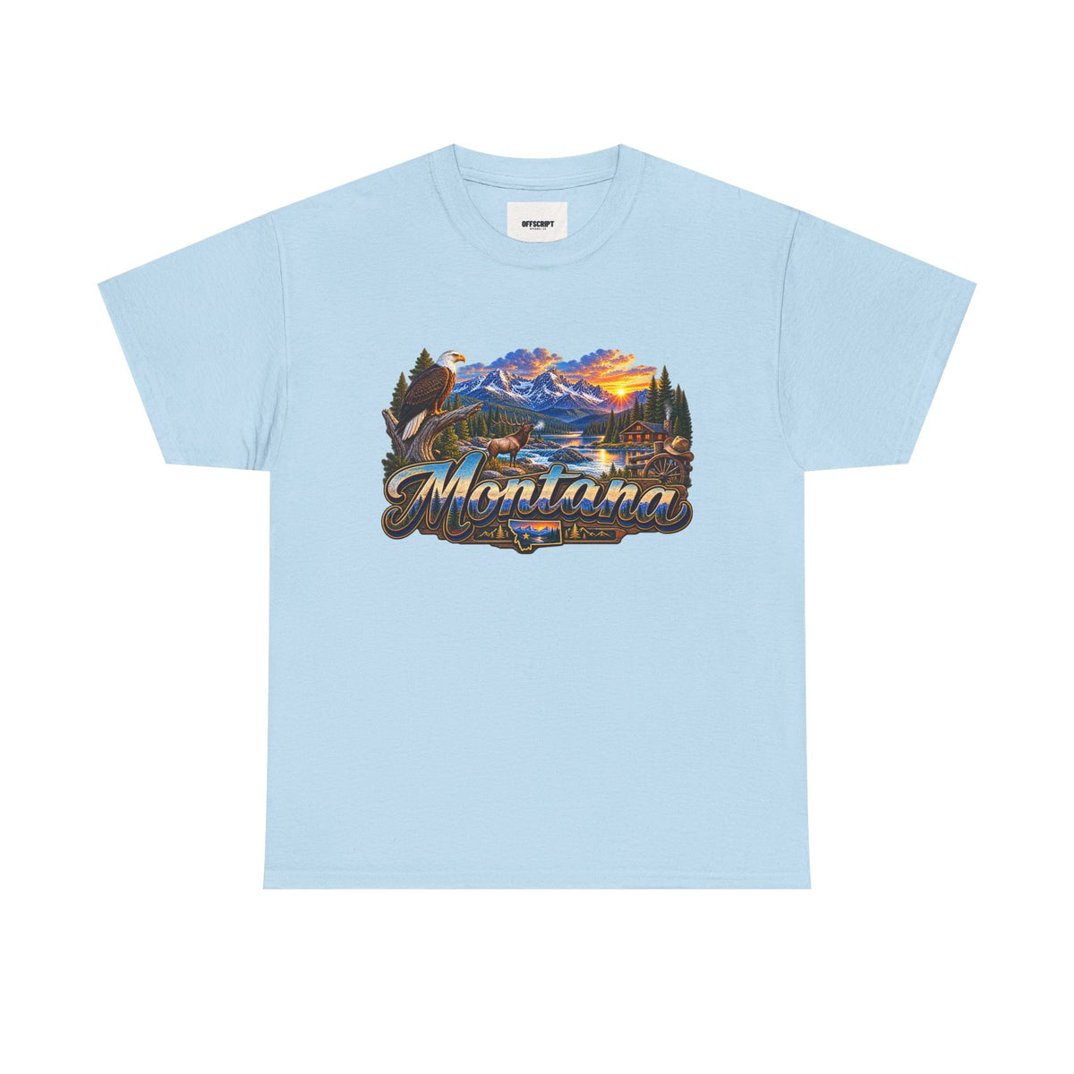 Montana Scenic T-Shirt – Vintage Mountain Lake Graphic Tee