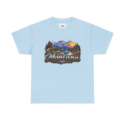 Montana Scenic T-Shirt – Vintage Mountain Lake Graphic Tee