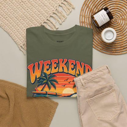 Weekend State of Mind Tee – Retro Surf Van Sunset T-Shirt