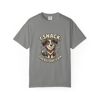I Snack Therefore I Am Dog T-Shirt