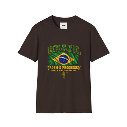 Brazil Flag T-Shirt — BRAZIL with Ordem e Progresso Graphic