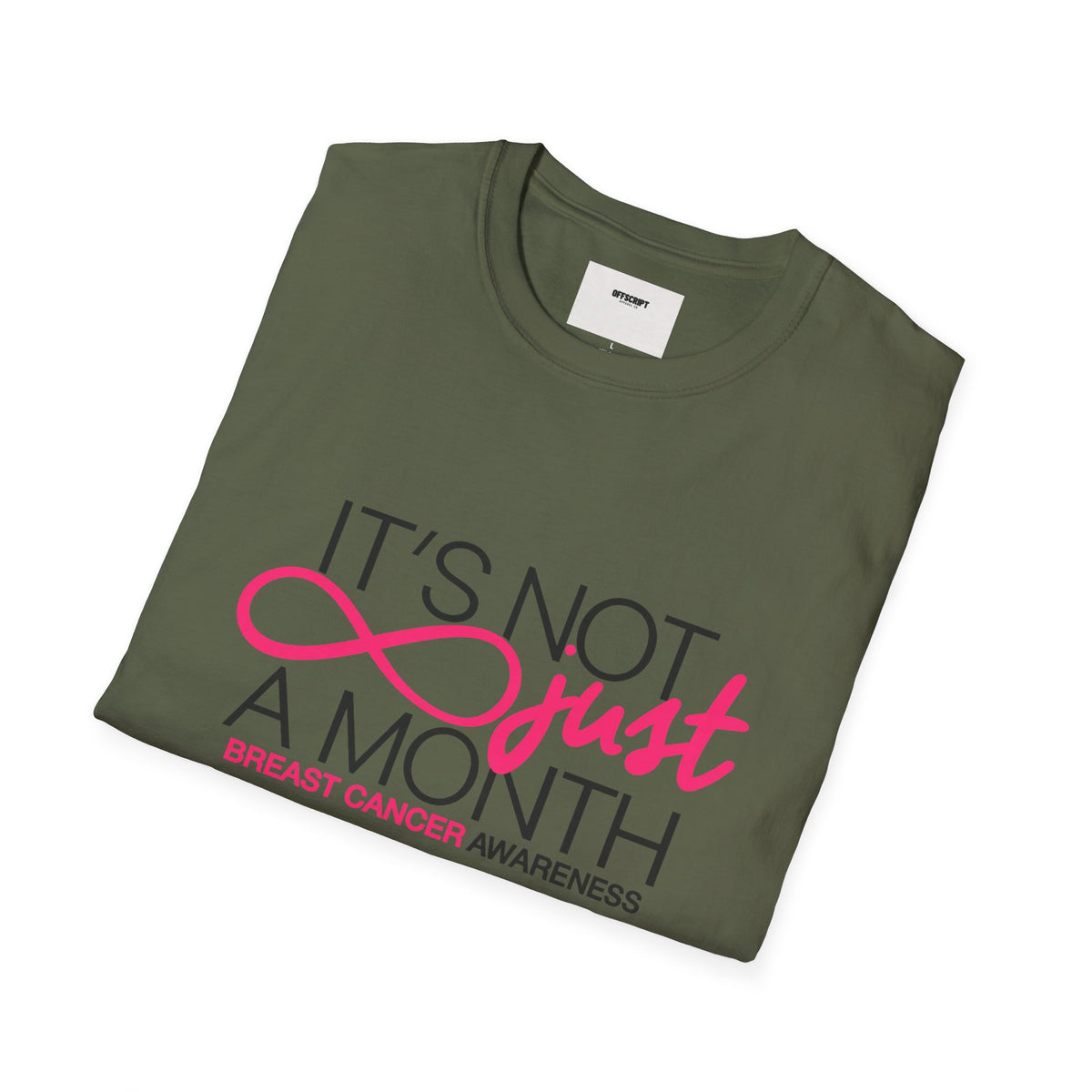 Breast Cancer Awareness T-Shirt — "It’s Not Just A Month" Pink Ribbon Tee