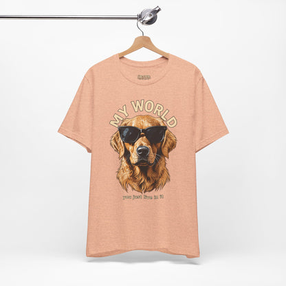 My World Golden Retriever Sunglasses T-Shirt