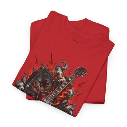 Electric Skull Guitar T‑Shirt — Rock & Metal Graphic Tee for Musicians and Fans