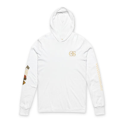 Long Sleeve Hoodie — 'Off Script' Desert Sunset Road Graphic