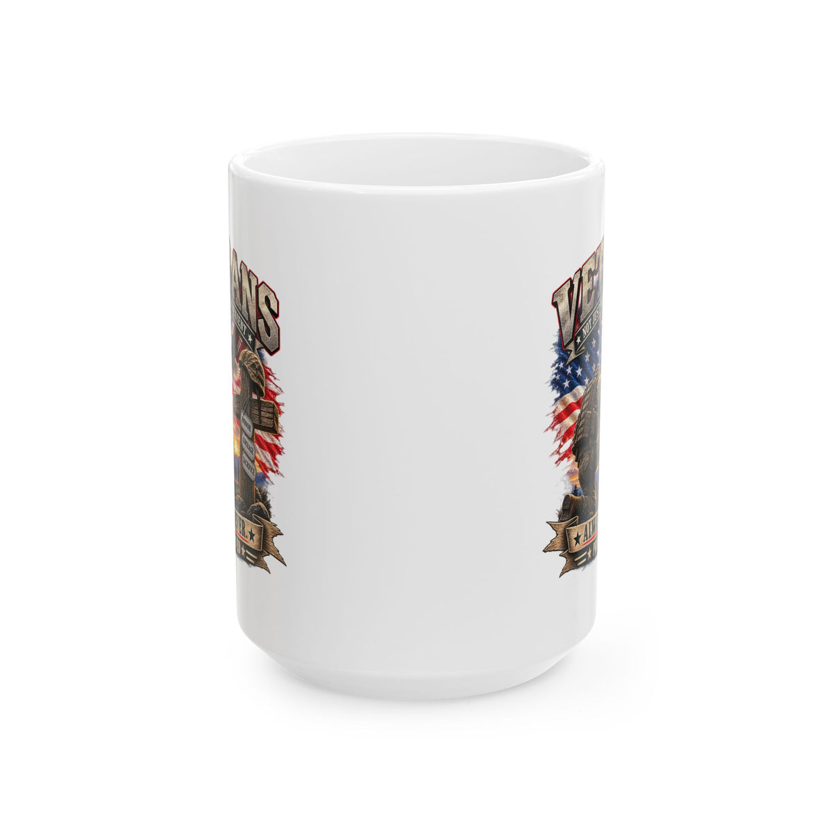 Veterans Eagle Ceramic Mug — American Flag Military Tribute (11oz & 15oz)