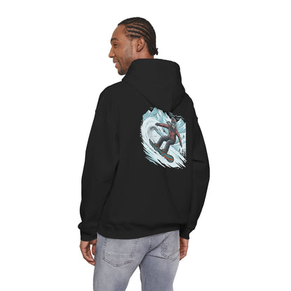 Snowboarding Hoodie – "Snowboarding Life" Graphic Pullover with Backboarder Illustration