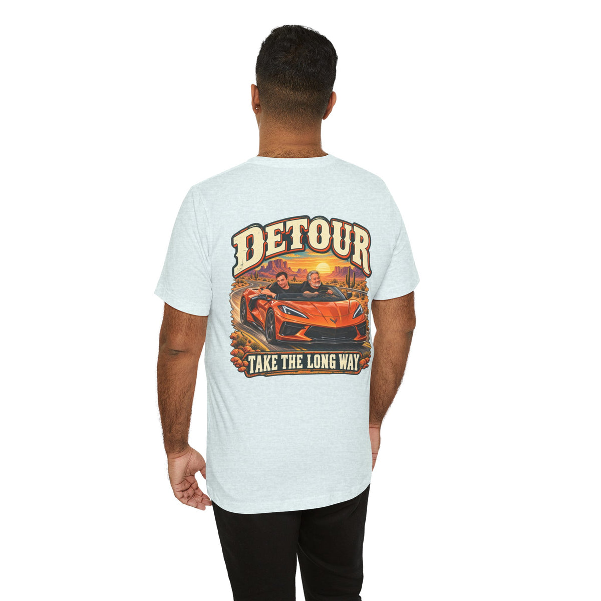 Detour Graphic Tee — 'Detour: Take the Long Way' Vintage Road Trip T‑Shirt