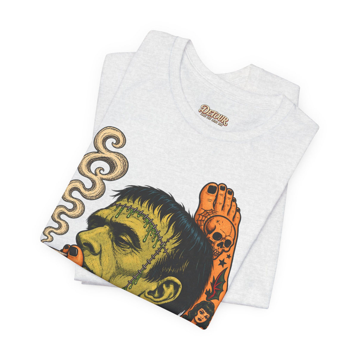 Vintage Frankenstein Smoking Monster T-Shirt