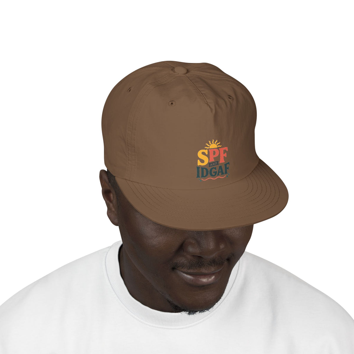 SPF IDGAF Surf Cap | Retro Sun Typography Hat