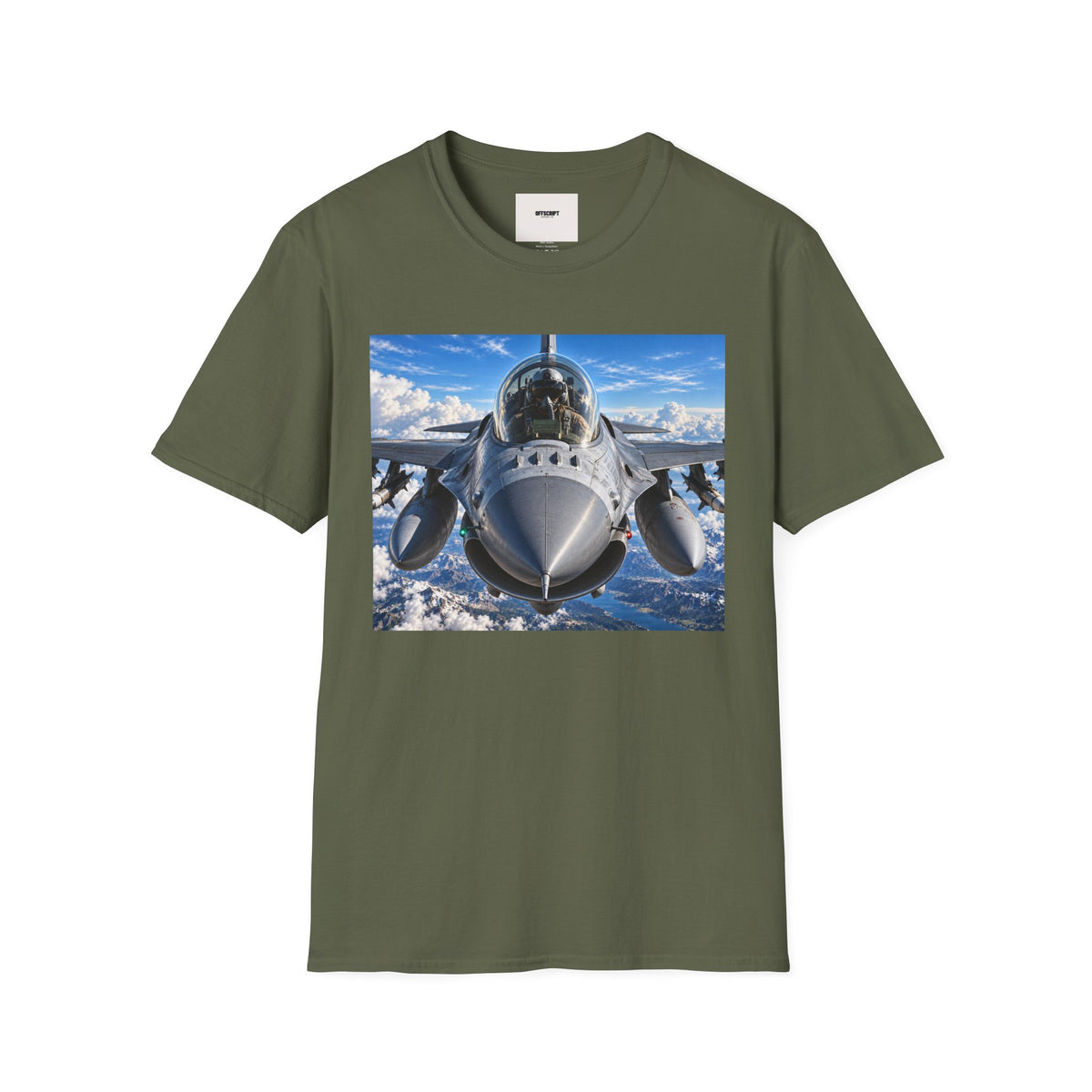 Fighter Jet Front View Tee — Military Aviation Pilot T-Shirt
