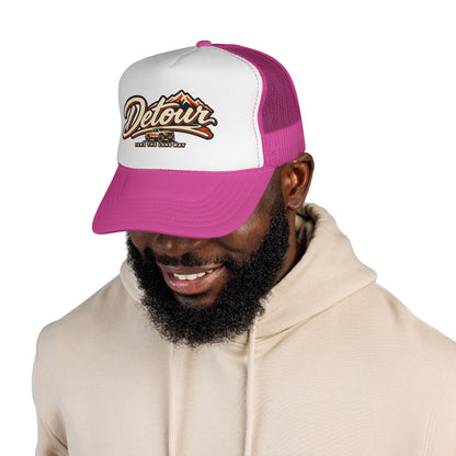 Detour Trucker Hat — Vintage Road Trip Mesh Cap