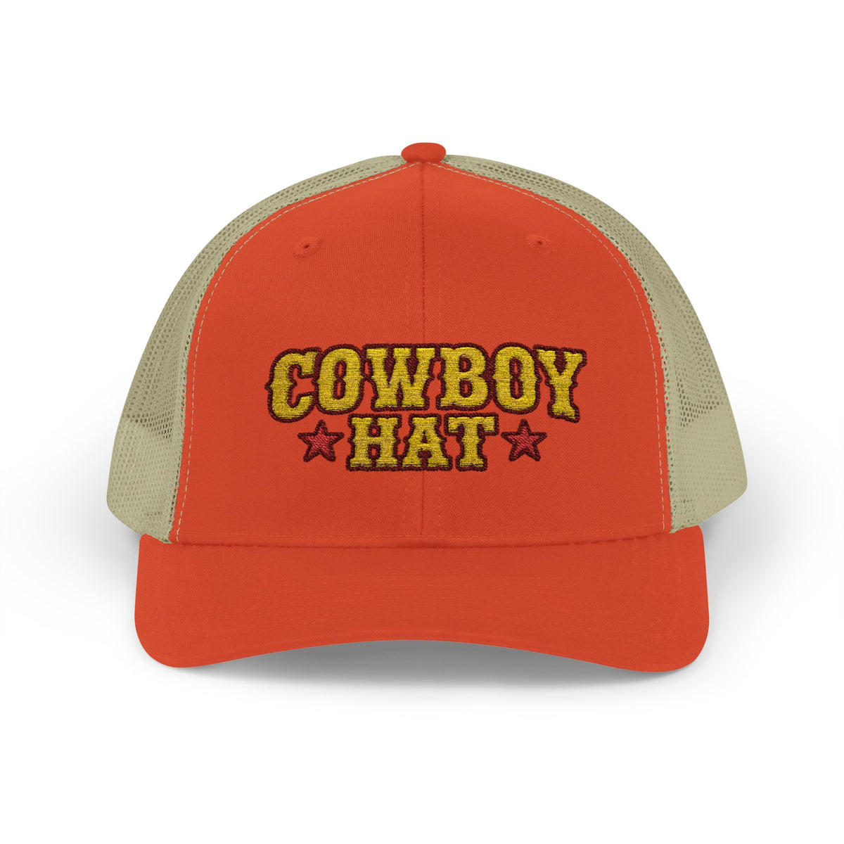 Cowboy Hat Snapback Trucker Cap – Western Rodeo Mesh Back Hat
