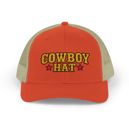 Cowboy Hat Snapback Trucker Cap – Western Rodeo Mesh Back Hat