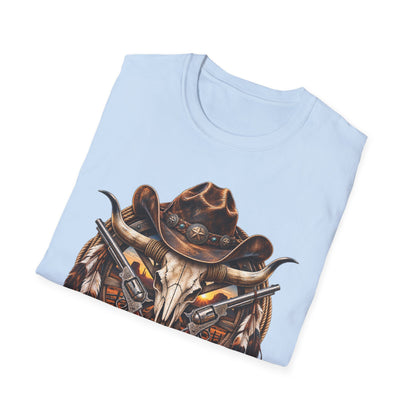 Cowboy Skull T-Shirt — Western Gunslinger Graphic Tee