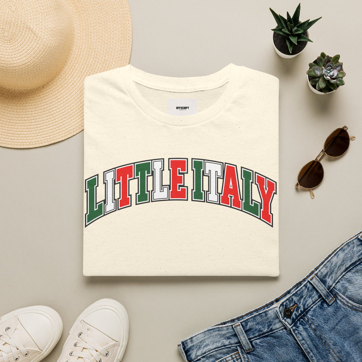 Little Italy T-Shirt — Vintage Italian Flag Graphic Tee