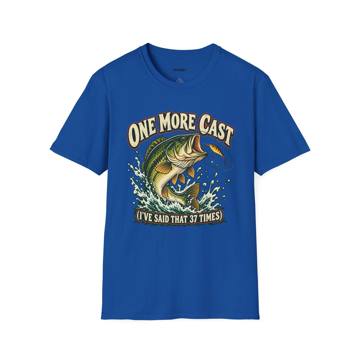 Fishing T-Shirt — "One More Cast" Bass Graphic Tee