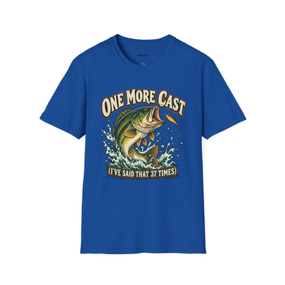 Fishing T-Shirt — "One More Cast" Bass Graphic Tee
