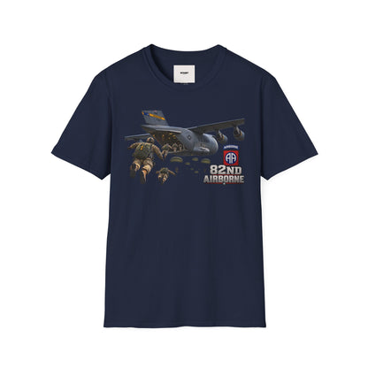 82nd Airborne Paratrooper T-Shirt — Military Jump C-17 Skydiving Design