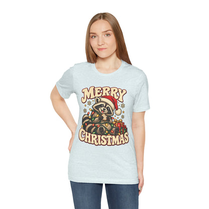 Merry Christmas Raccoon Tee