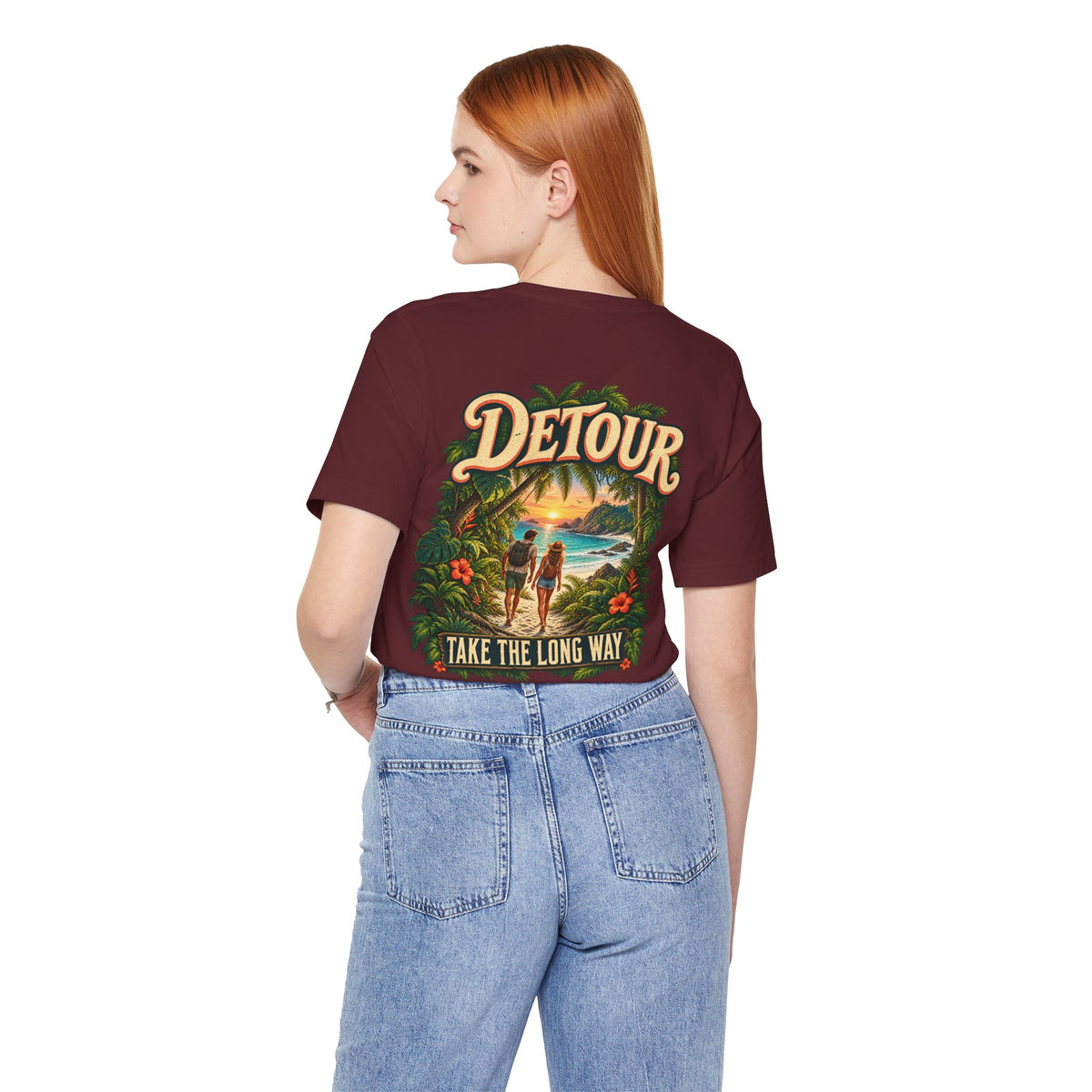 Detour Take the Long Way Tropical Adventure T-Shirt