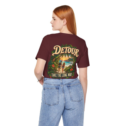 Detour Take the Long Way Tropical Adventure T-Shirt