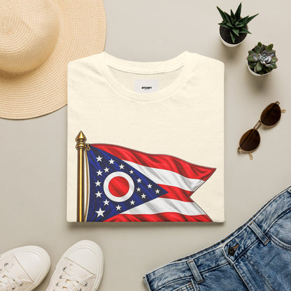 Ohio Flag T-Shirt — "With God All Things Are Possible" Patriotic Tee