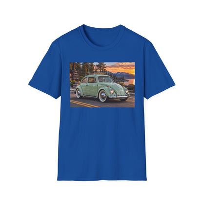 Classic VW Beetle Sunset T-Shirt — Vintage Car Lover Tee
