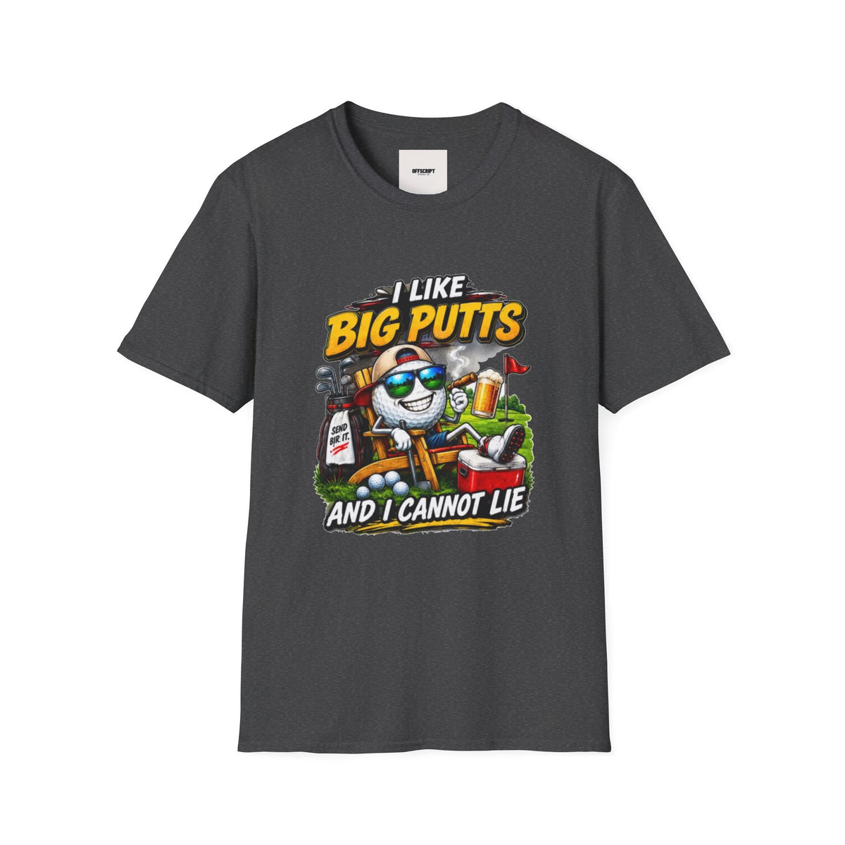 I Like Big Putts Golf T-Shirt — Funny Golf Cartoon 'And I Cannot Lie' Shirt