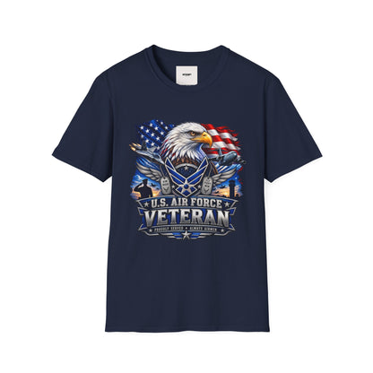 Air Force Veteran Eagle T‑Shirt — U.S. Flag Military Tribute