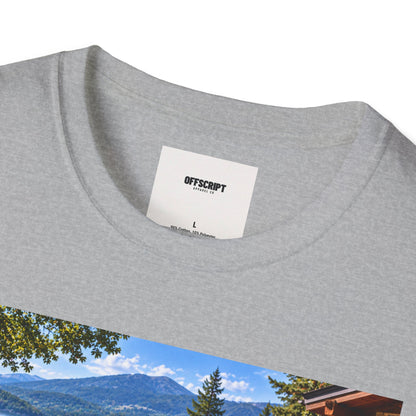 1968 Chevrolet Corvette Stingray Graphic T‑Shirt — Blue Classic Car Lakefront Print