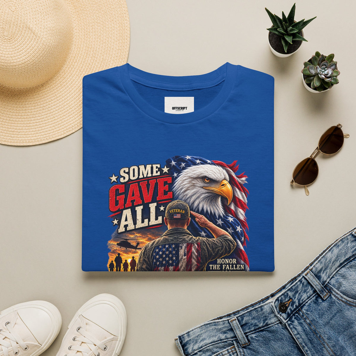 Some Gave All Eagle T-Shirt — Veteran Memorial Patriot Tee