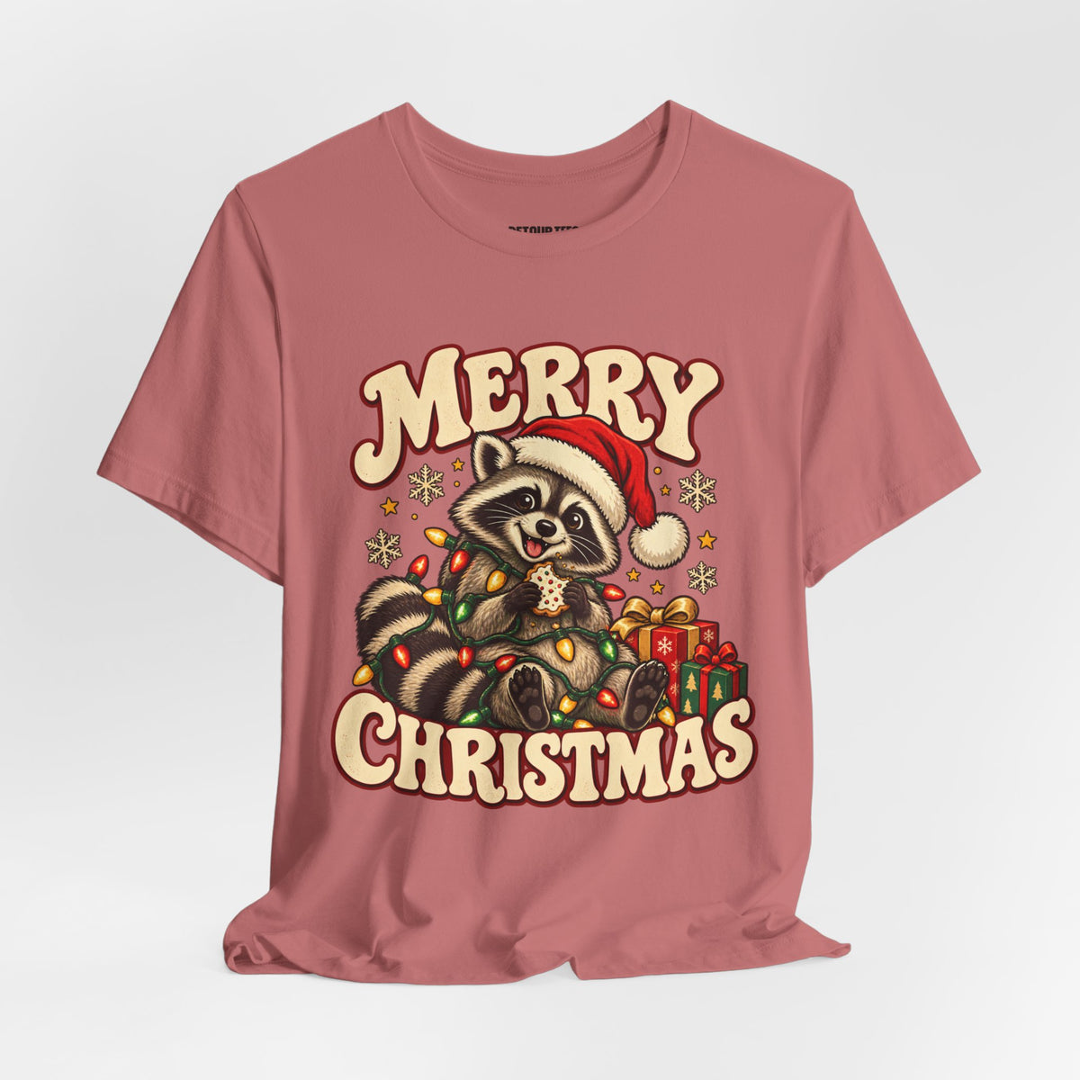 Merry Christmas Raccoon Tee