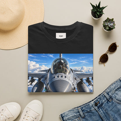 Fighter Jet Front View Tee — Military Aviation Pilot T-Shirt