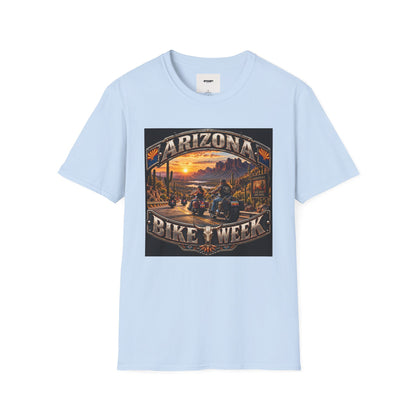 Arizona Bike Week Sunset T-Shirt — Vintage Motorcycle Desert Road Tee
