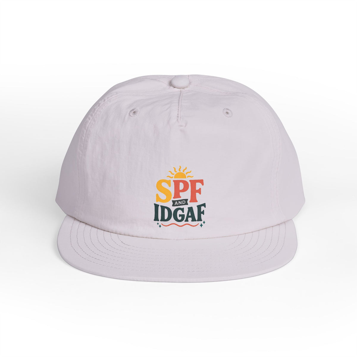 SPF IDGAF Surf Cap | Retro Sun Typography Hat