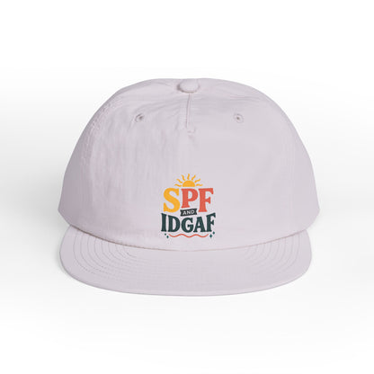 SPF IDGAF Surf Cap | Retro Sun Typography Hat