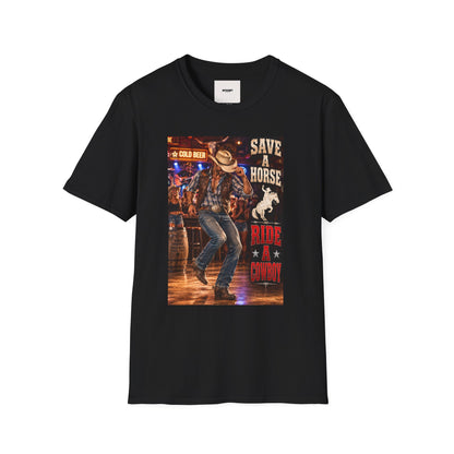 Save a Horse Ride a Cowboy T-Shirt — Country Western Cowboy Graphic Tee