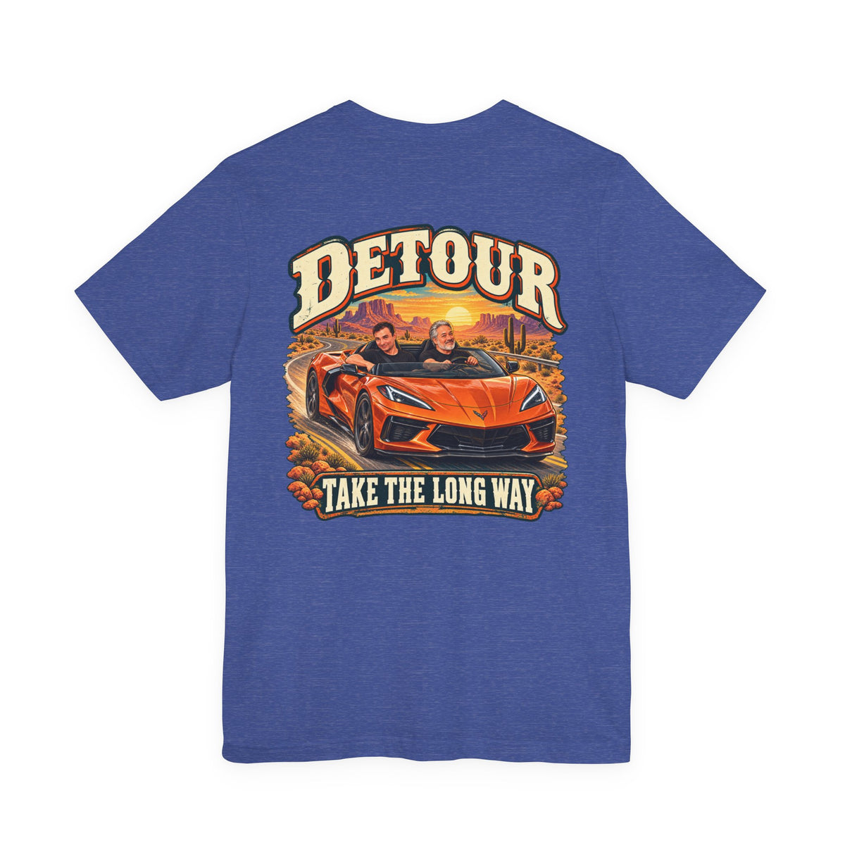 Detour Graphic Tee — 'Detour: Take the Long Way' Vintage Road Trip T‑Shirt