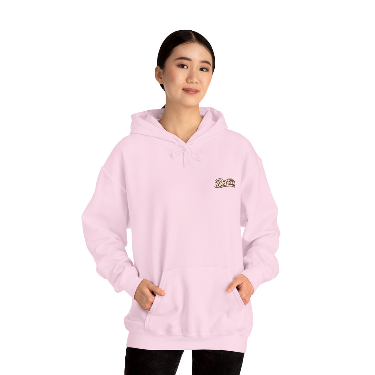Detour Vintage Hot Rod Hoodie — "Take The Long Way" Classic Car Sweatshirt