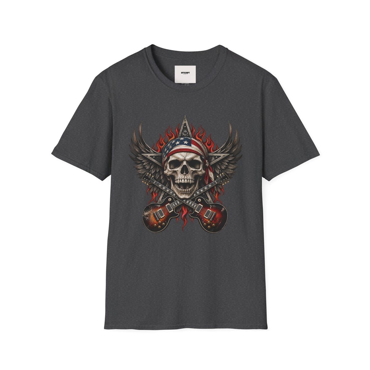 Skull & Wings T‑Shirt — American Rebel Rocker Graphic Tee