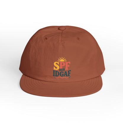 SPF IDGAF Surf Cap | Retro Sun Typography Hat
