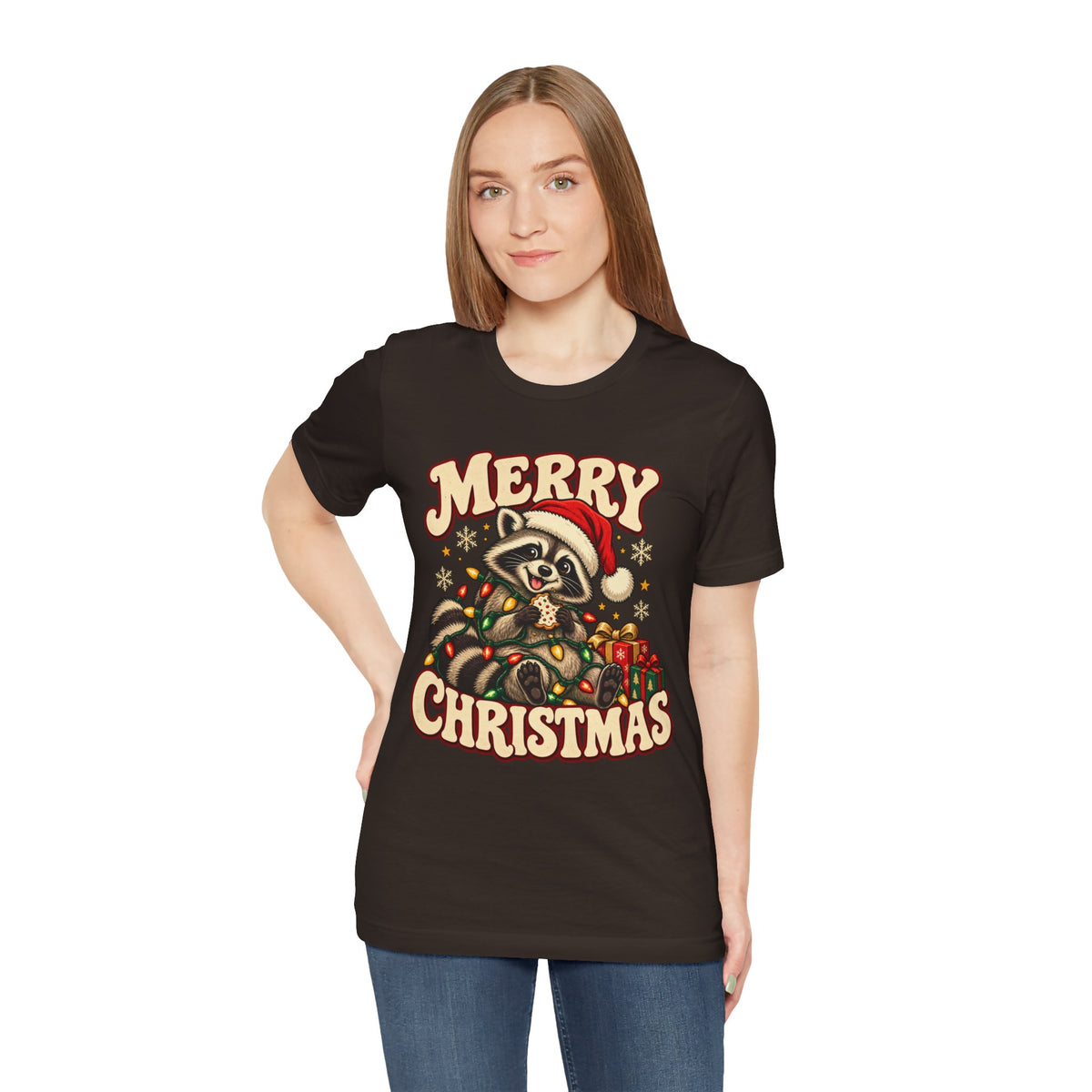 Merry Christmas Raccoon Tee