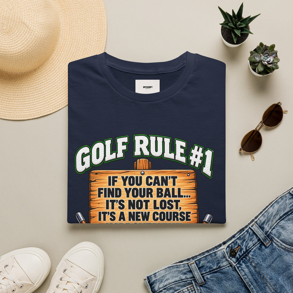 Golf Rule #1 T-Shirt — If You Can’t Find Your Ball Funny Golf Shirt