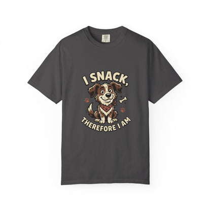 I Snack Therefore I Am Dog T-Shirt