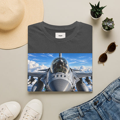 Fighter Jet Front View Tee — Military Aviation Pilot T-Shirt