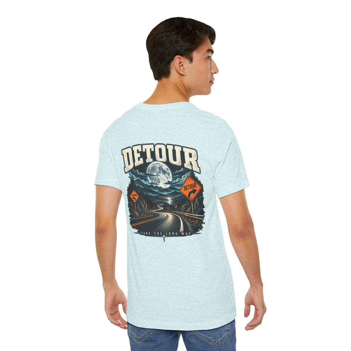 Detour Take the Long Way Road Trip Graphic T-Shirt